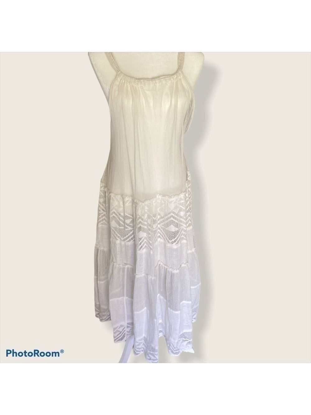 Free People mesh & lace boho swim cover up